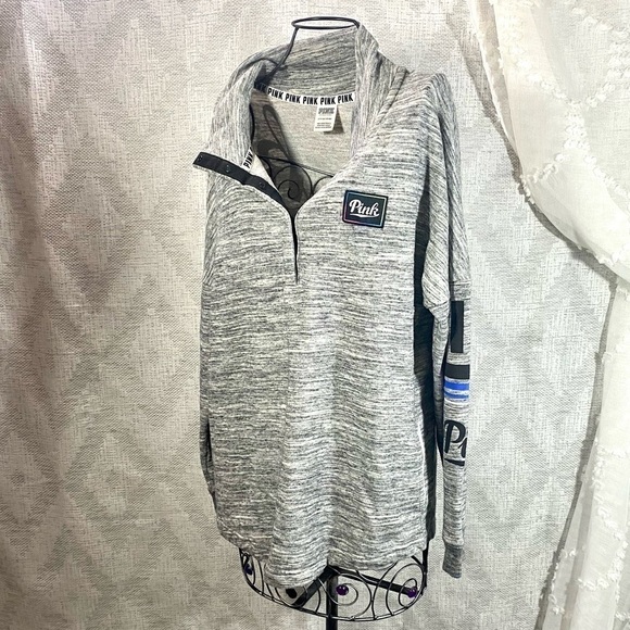 Pink Victoria’s Secret grey melange pull over size S - Picture 5 of 9